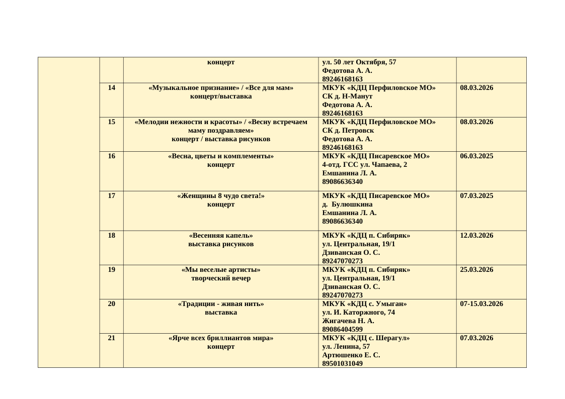 План на январь